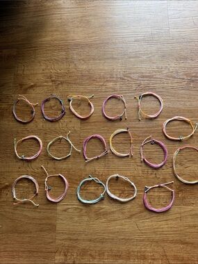 Pura Vida Multicolor String Bracelet Lot - Pink, Yellow, Blue, Purple, Orange